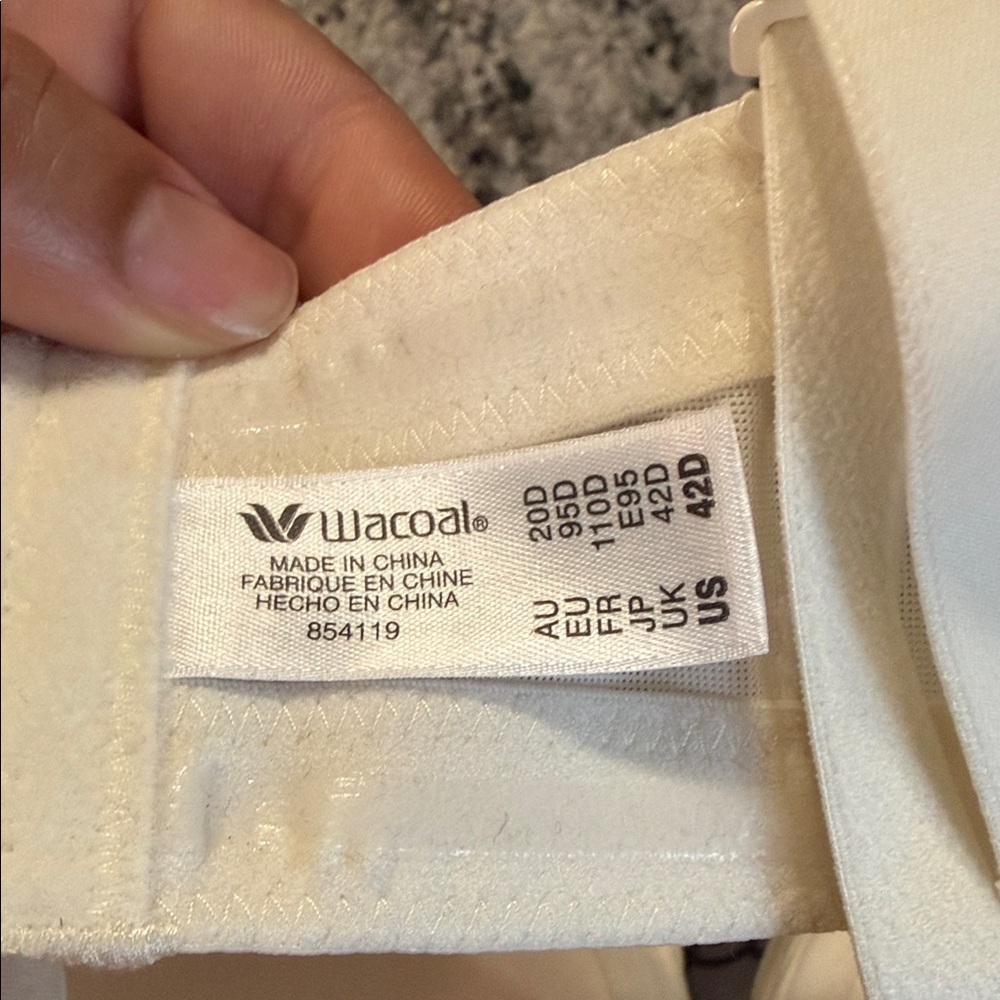 BUNDLE Set Wacoal Elegant White/Cream Reg/Strapless Bra - Picture 10 of 11
